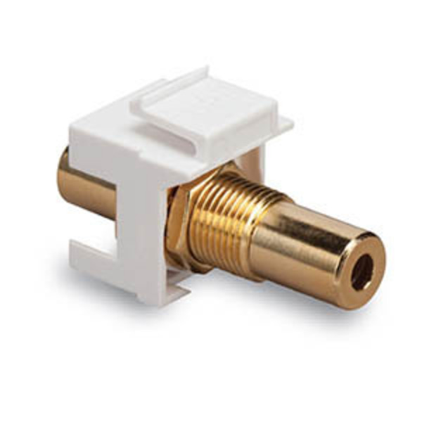 Allen Tel 3.5 mm Stereo Female to Female Coupler, White ATSTEO-35-15